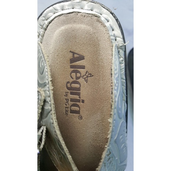 Algeria Women's Silver Creme Leather Mule Clogs  Shoes Size 36/5.5-6 US, - Picture 6 of 7